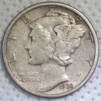 1928 Mercury Dime