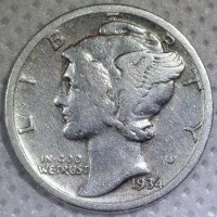 1934 Mercury Dime