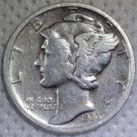 1936-S Mercury Dime