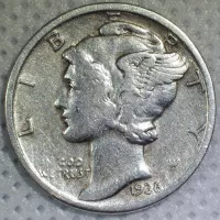 1936 Mercury Dime