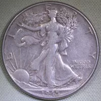 1945 Walking Liberty Half Dollar