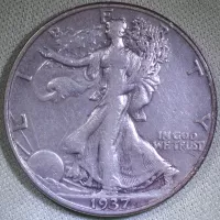 1937 Walking Liberty Half Dollar