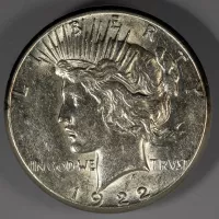 1922 S Silver Peace Dollar