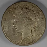 1922 S Silver Peace Dollar