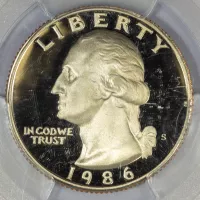 1986-S Washington Quarter - Proof