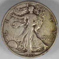 1935 Walking Liberty Half