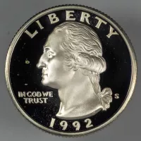 1992-S Silver Washington Quarter