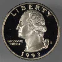 1993-S Silver Washington Quarter