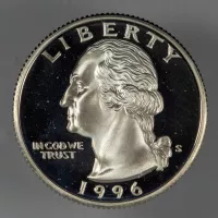 1996-S Silver Washington Quarter