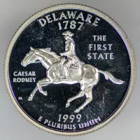 1999 S Washington Quarter - Delaware - Silver Proof