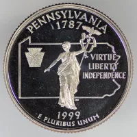 1999 S Washington Quarter - Pennsylvania - Proof