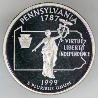 1999 S Washington Quarter - Pennsylvania - Silver Proof