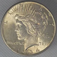 1934 Peace Dollar