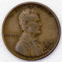 1934-D Lincoln Wheat Cent