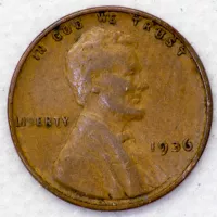 1936 Lincoln Wheat Cent