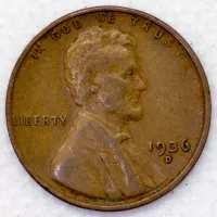1936-D Lincoln Wheat Cent