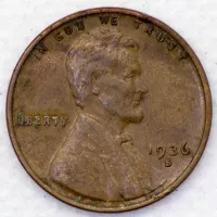 1936-S Lincoln Wheat Cent